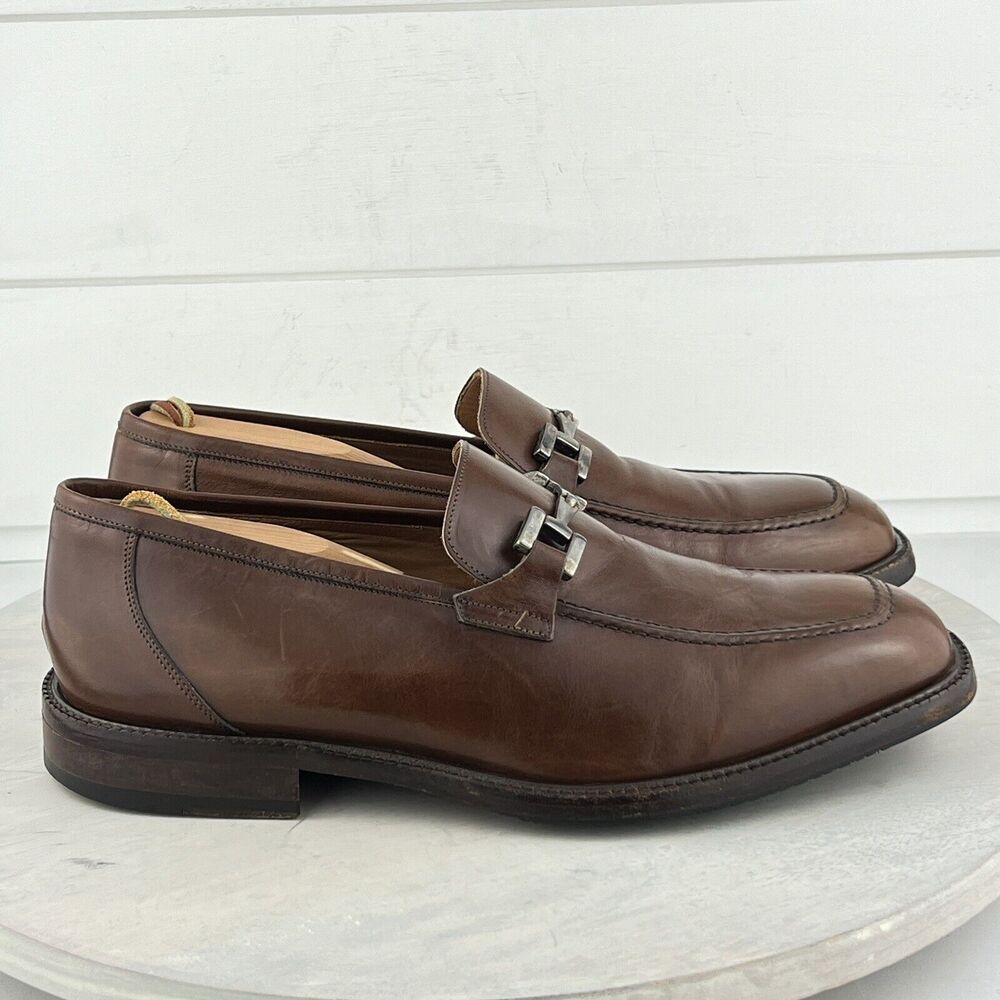 Floresheim Imperial Moc Toe Bit Brown Loafer Men Shoes Size 10 EEE Made In Italy